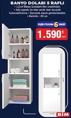 HOMENDRA BANYO DOLABI 5 RAFLI fiyat ve kampanya bilgisi